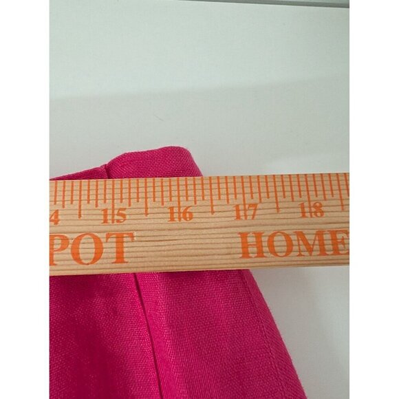 Talbots Irish Linen Skirt Womens Size 14 Pink Spring Lightweight Lined Career - Picture 9 of 10
